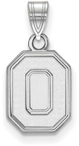 Image of Sterling Silver Ohio State University Small Pendant by LogoArt (SS045OSU)