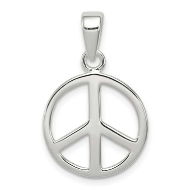 Image of Sterling Silver Peace Sign Pendant