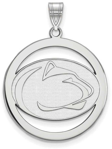 Image of Sterling Silver Penn State University L Pendant in Circle by LogoArt