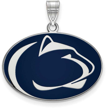 Image of Sterling Silver Penn State University Large Enamel Pendant by LogoArt