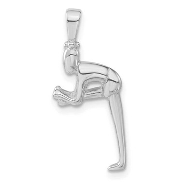 Image of Sterling Silver Person Stretching Pendant QC5113