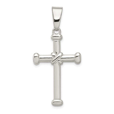 Image of Sterling Silver Polished Cross Pendant QC7241