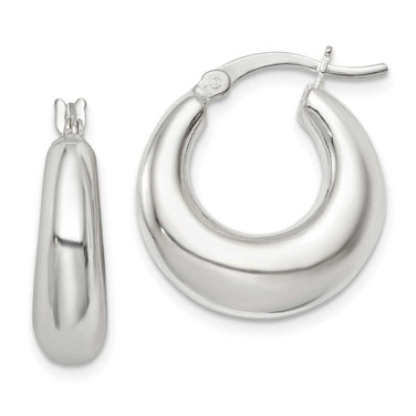 Image of 20.3mm Sterling Silver Polished Hoop Earrings QE14151