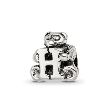Sterling Silver Reflections Kids Letter H Bead