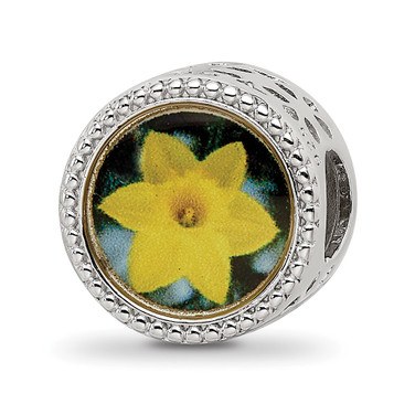 Sterling Silver Reflections March Flower Bead