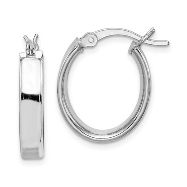 Image of 20mm Sterling Silver Rhodium Plated Hoop Earrings QE8276