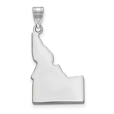 Image of Sterling Silver Rhodium-plated Idaho ID State Pendant