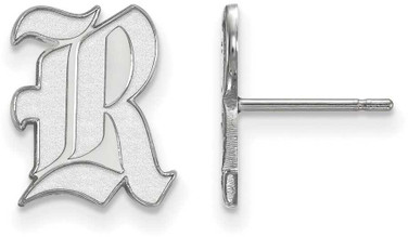 Image of Sterling Silver Rice University Small Post Earrings by LogoArt
