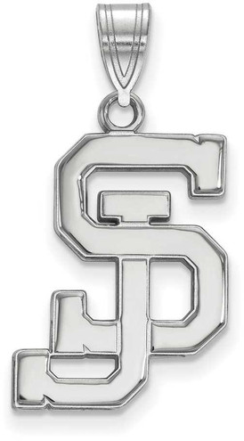 Image of Sterling Silver San Jose State University Large Pendant by LogoArt (SS006SJS)