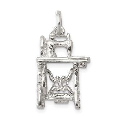 Sterling Silver Sewing Machine Charm QC3095
