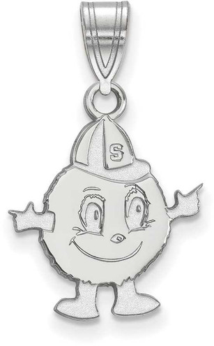Image of Sterling Silver Syracuse University Medium Pendant by LogoArt (SS024SYU)