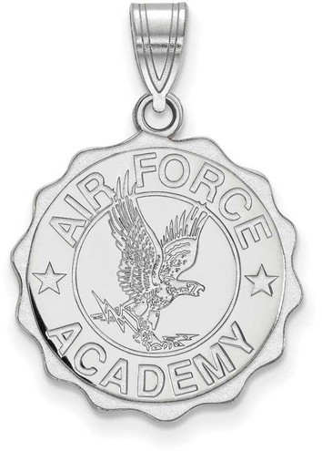 Image of Sterling Silver United States Air Force Academy Large Crest Pendant by LogoArt