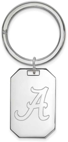 Image of Sterling Silver University of Alabama Key Chain by LogoArt Image of Sterling Silver University of Alabama Key Chain by LogoArt