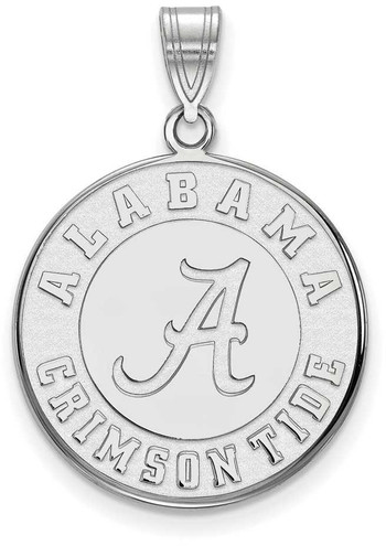 Image of Sterling Silver University of Alabama Large Disc Pendant by LogoArt