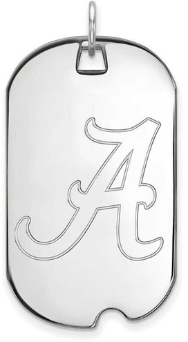 Image of Sterling Silver University of Alabama Large Dog Tag by LogoArt Image of Sterling Silver University of Alabama Large Dog Tag by LogoArt
