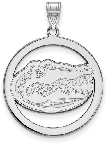 Image of Sterling Silver University of Florida L Pendant in Circle by LogoArt