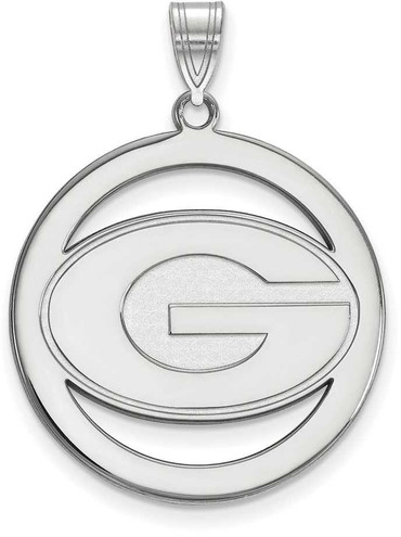 Image of Sterling Silver University of Georgia L Pendant in Circle by LogoArt