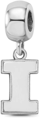 Image of Sterling Silver University of Illinois Small Dangle Bead by LogoArt