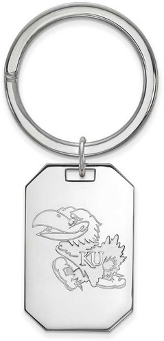 Image of Sterling Silver University of Kansas Key Chain by LogoArt