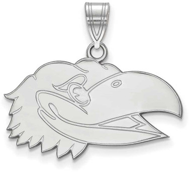 Image of Sterling Silver University of Kansas Medium Pendant by LogoArt (SS061UKS)