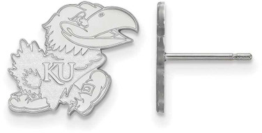 Image of Sterling Silver University of Kansas Small Post Earrings by LogoArt (SS056UKS)