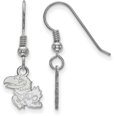 Image of Sterling Silver University of Kansas X-Small Dangle Earrings by LogoArt SS006UKS