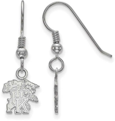 Image of Sterling Silver University of Kentucky X-Small Dangle Earrings LogoArt (SS048UK)