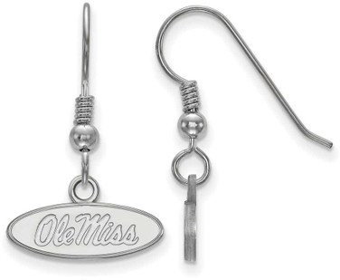 Image of Sterling Silver University of Mississippi XSmall Dangle Earrings LogoArt SS006