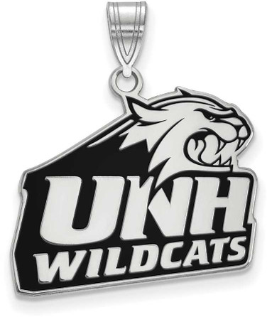 Image of Sterling Silver University of New Hampshire Large Pendant by LogoArt SS014UNH