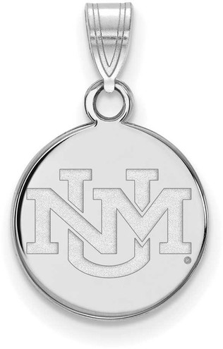 Image of Sterling Silver University of New Mexico Small Pendant by LogoArt (SS005UNM)