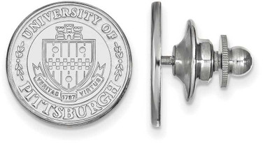 Image of Sterling Silver University of Pittsburgh Lapel Pin by LogoArt (SS047UPI)