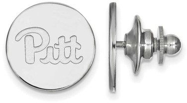 Image of Sterling Silver University of Pittsburgh Lapel Pin by LogoArt (SS072UPI)