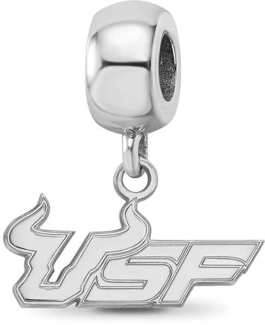 Image of Sterling Silver University of South Florida Small Dangle Bead by LogoArt