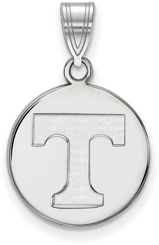 Image of Sterling Silver University of Tennessee Medium Disc Pendant by LogoArt Image of Sterling Silver University of Tennessee Medium Disc Pendant by LogoArt