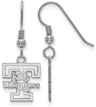 Image of Sterling Silver University of Tennessee Small Dangle Earrings LogoArt (SS048UTN)