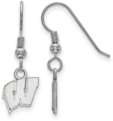 Image of Sterling Silver University of Wisconsin X-Small Dangle Earrings LogoArt SS006UWI Image of Sterling Silver University of Wisconsin X-Small Dangle Earrings LogoArt SS006UWI