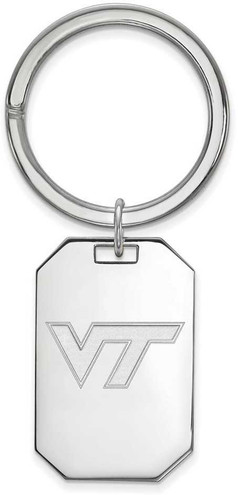 Image of Sterling Silver Virginia Tech Key Chain by LogoArt Image of Sterling Silver Virginia Tech Key Chain by LogoArt