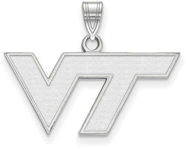 Image of Sterling Silver Virginia Tech Small Pendant by LogoArt (SS002VTE)