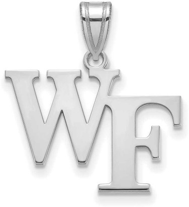 Image of Sterling Silver Wake Forest University Medium Pendant by LogoArt (SS003WFU)