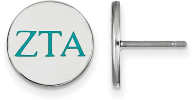 Image of Sterling Silver Zeta Tau Alpha Enamel Post Earrings by LogoArt (SS032ZTA)