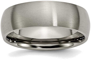 Image of Titanium 7mm Brushed Band Ring