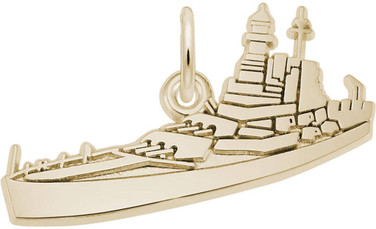 USS NC Ship Charm (Choose Metal) by Rembrandt
