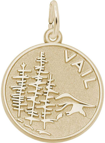 Image of Vail Mountain Scene Charm (Choose Metal) by Rembrandt