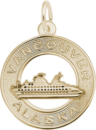Vancouver Alaska Cruise Ship Ring Charm (Choose Metal) by Rembrandt