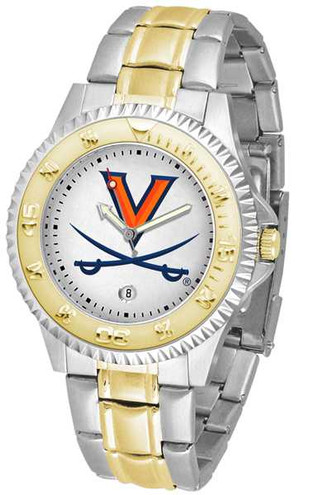 Image of Virginia Cavaliers Competitor Two Tone Mens Watch Image of Virginia Cavaliers Competitor Two Tone Mens Watch