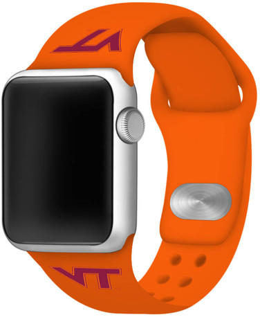 Virginia Tech Hokies Silicone Watch Band Compatible with Apple Watch - 42mm/44mm Orange