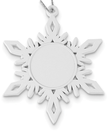 White Pewter Snowflake Ornament