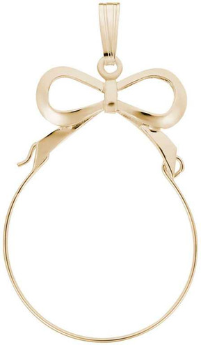Image of Bow Charm Holder Pendant (Choose Metal) by Rembrandt