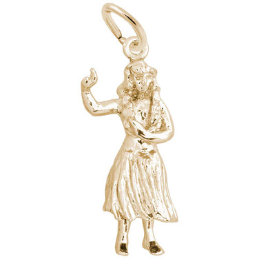 Image of Hula Dancer Style 309 Charm (Choose Metal) by Rembrandt