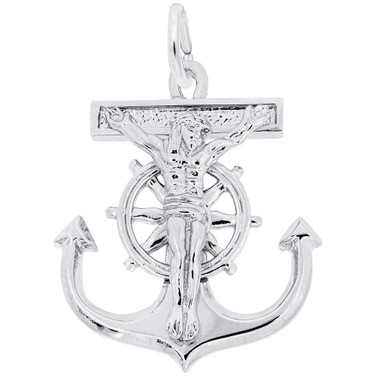 Image of Mariner Cross Charm (Choose Metal) by Rembrandt